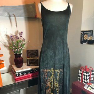 The People of the Labyrinths Silk Jersey Maxi Dress
